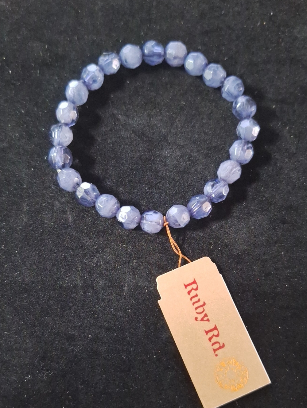 Ruby Rd. Periwinkle Faceted Bead Stretch Bracelet